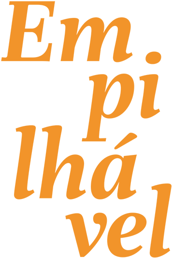 Um fundo branco com letras laranja que dizem em pi tha vel