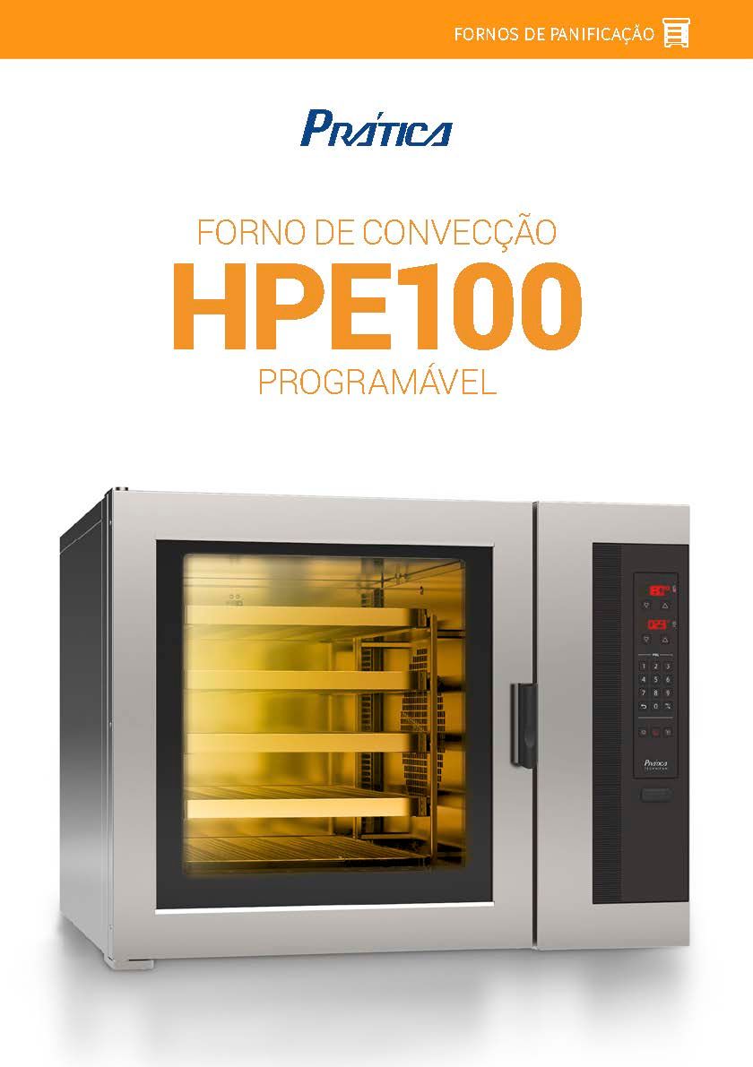 Um forno hpe100 é mostrado na capa de um livro