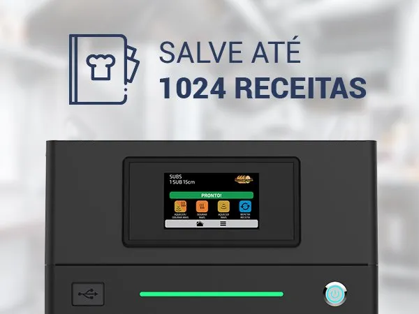 Um dispositivo que diz salve comeu 10:24 receitas nele