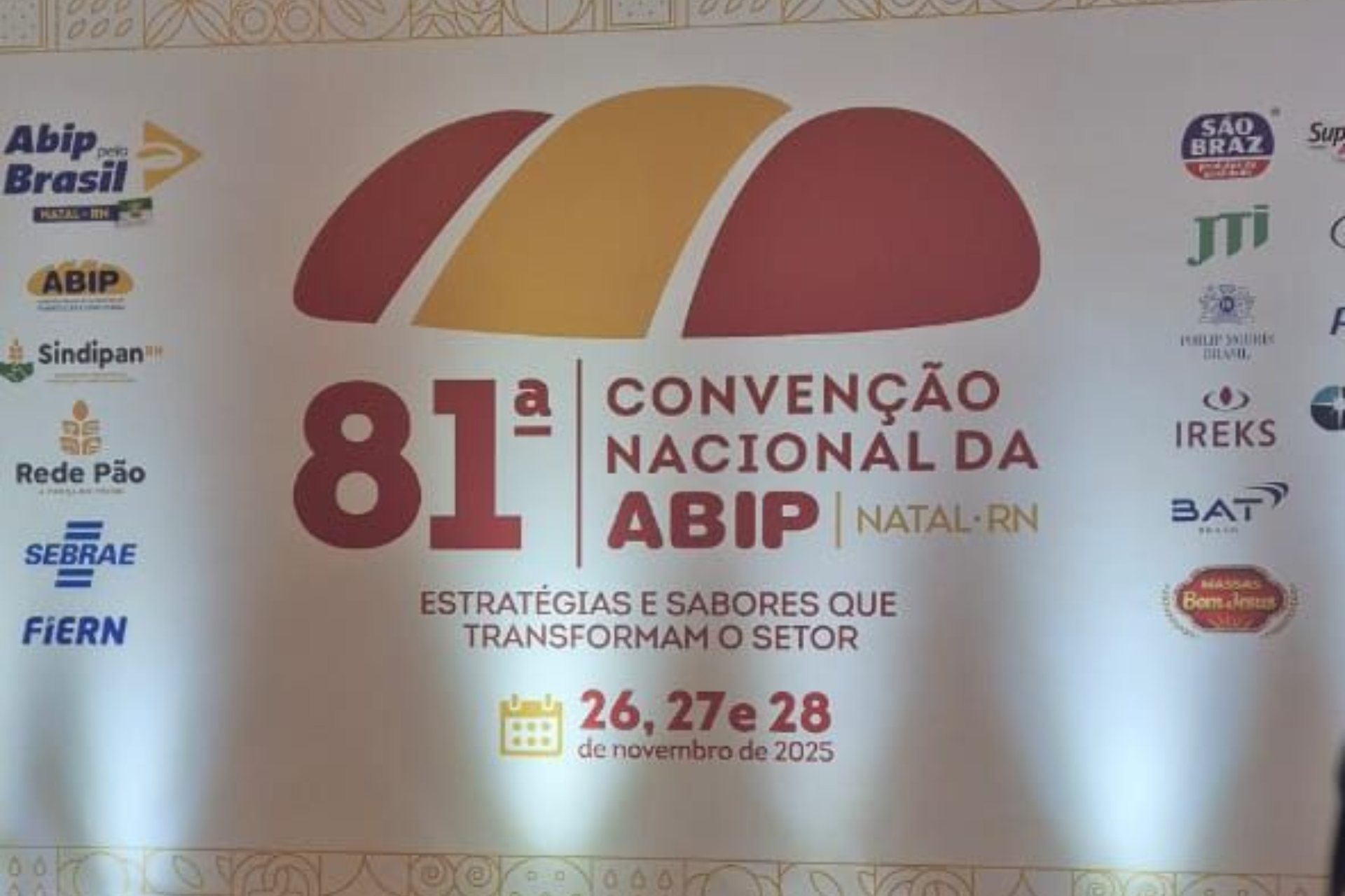 Cartaz para a 81ª Convenção Nacional da ABIP em Natal-RN, com logotipos e datas.
