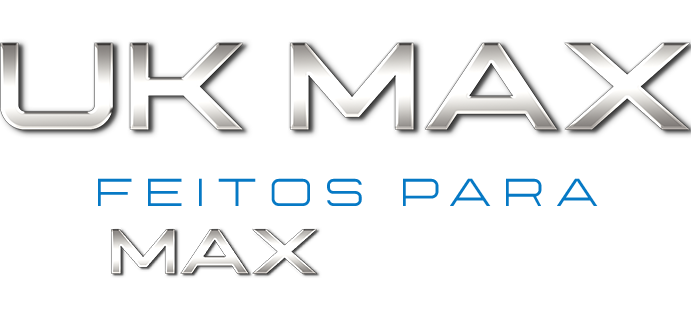 A logo for uk max feitos para max on a white background