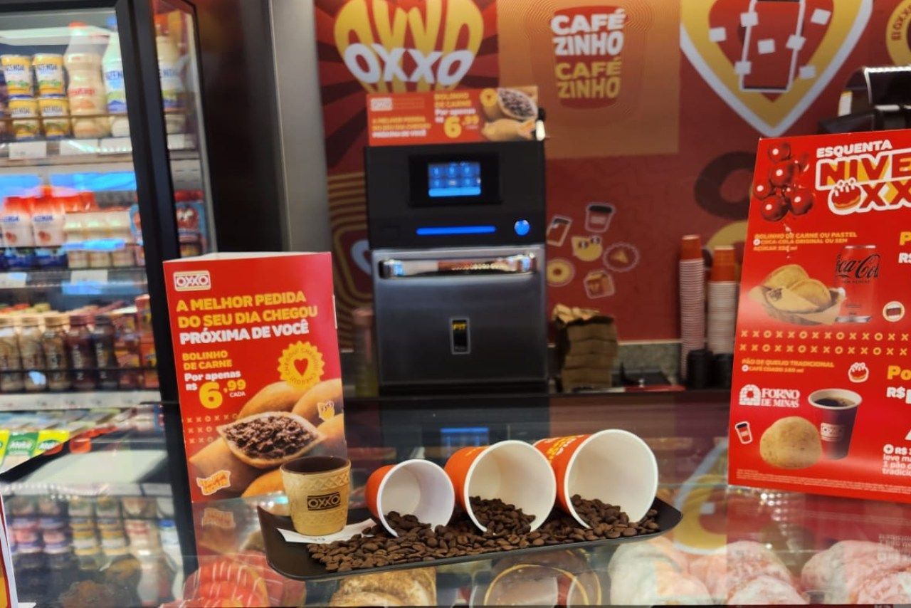 Uma loja com uma placa que diz café zinho