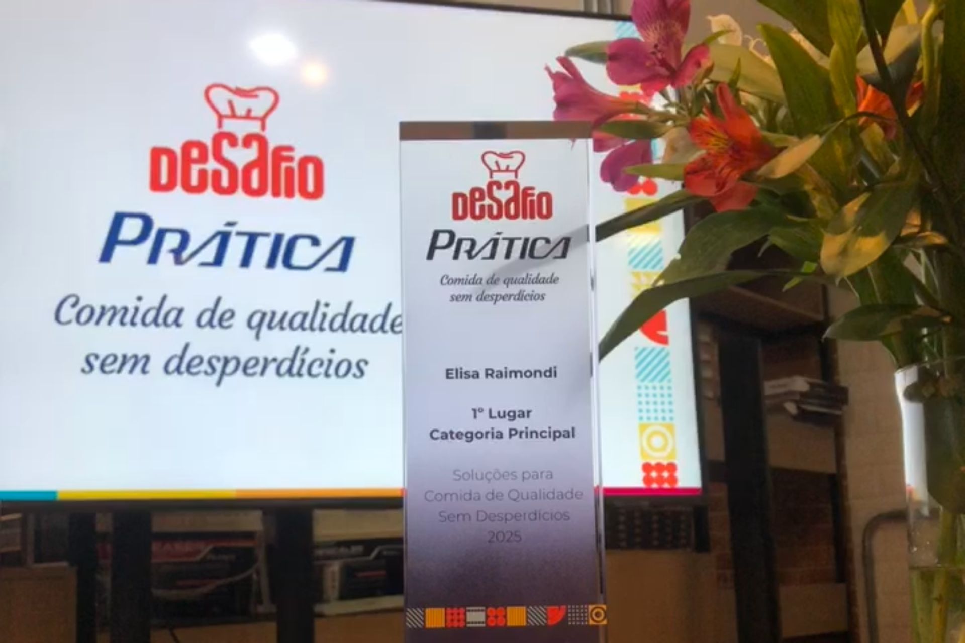 Prêmio e tela, promovendo o desafio gastronômico