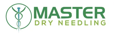 Master Dry Needling logo with green medical symbol and bold gray text on white background