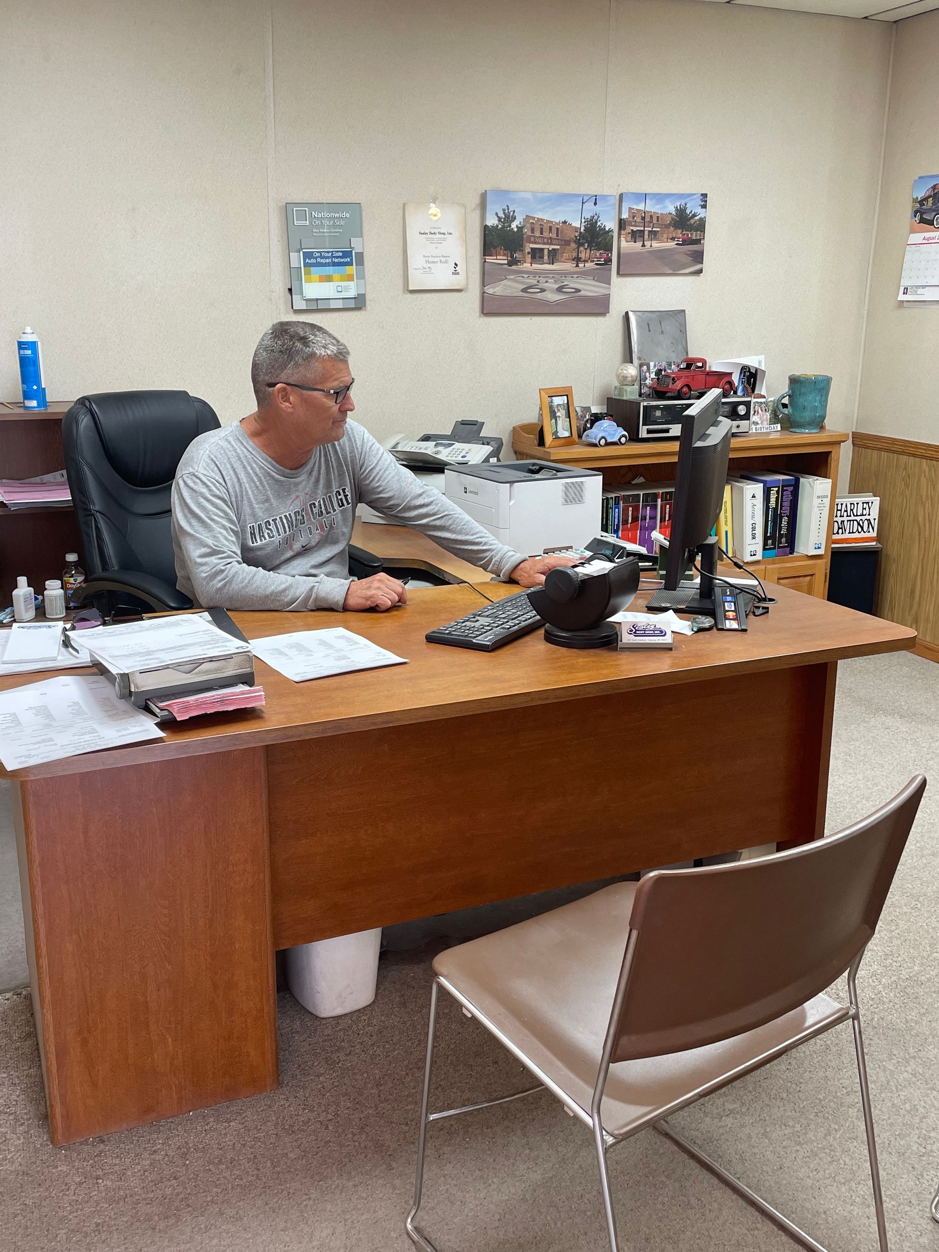 Man In Office - NE, United States - Sealey Body Shop