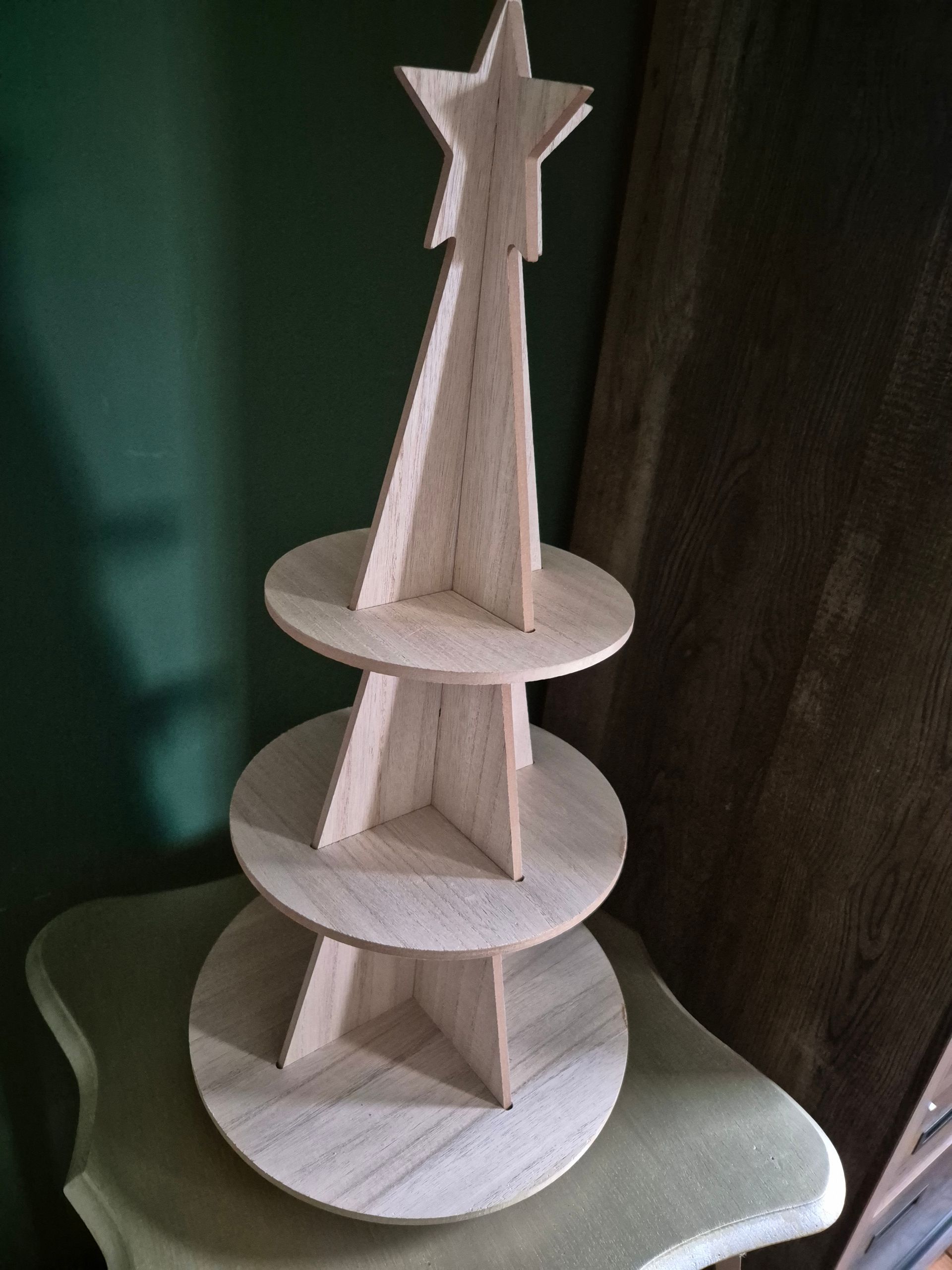 Kerst Etagere - Hout - Kerstdecoratie - Kerstboom Etagere