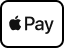 Het Apple Pay-logo in zwarte tekst met het Apple-pictogram op een witte achtergrond.