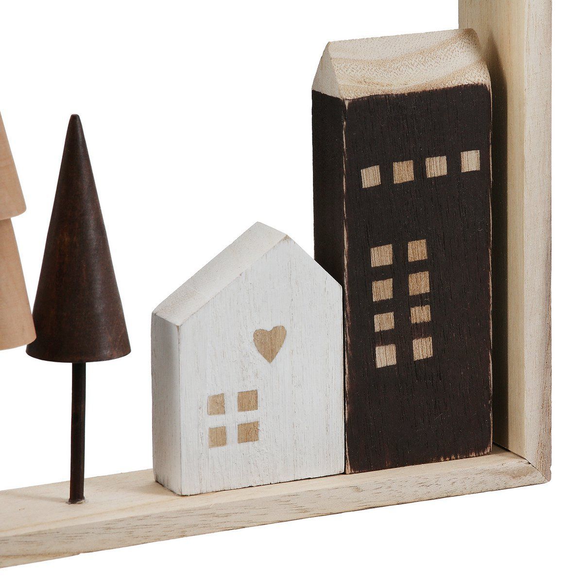 decoratief object vierkant Stad, hoogte 20 cm