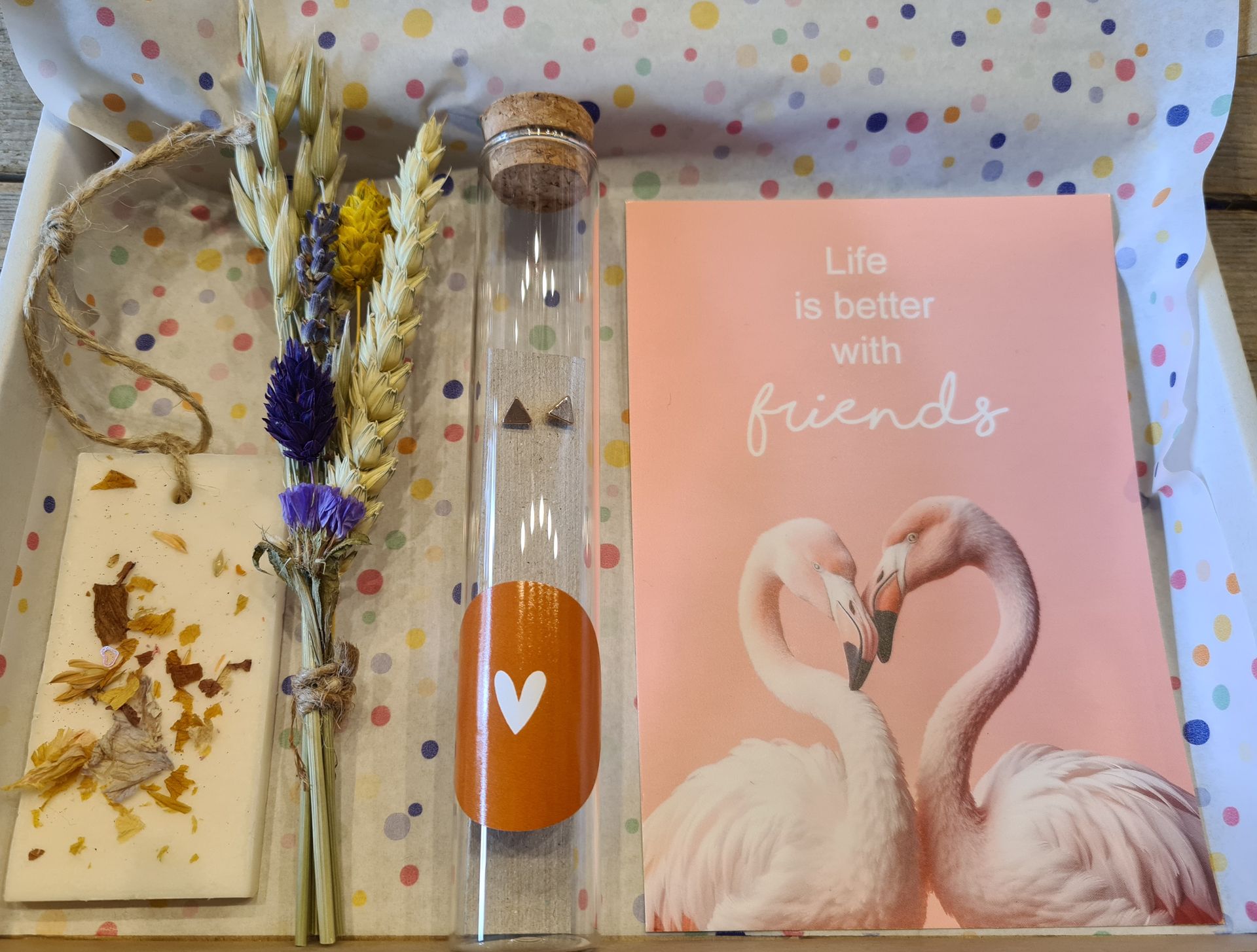Cadeauverpakking met kaartje 