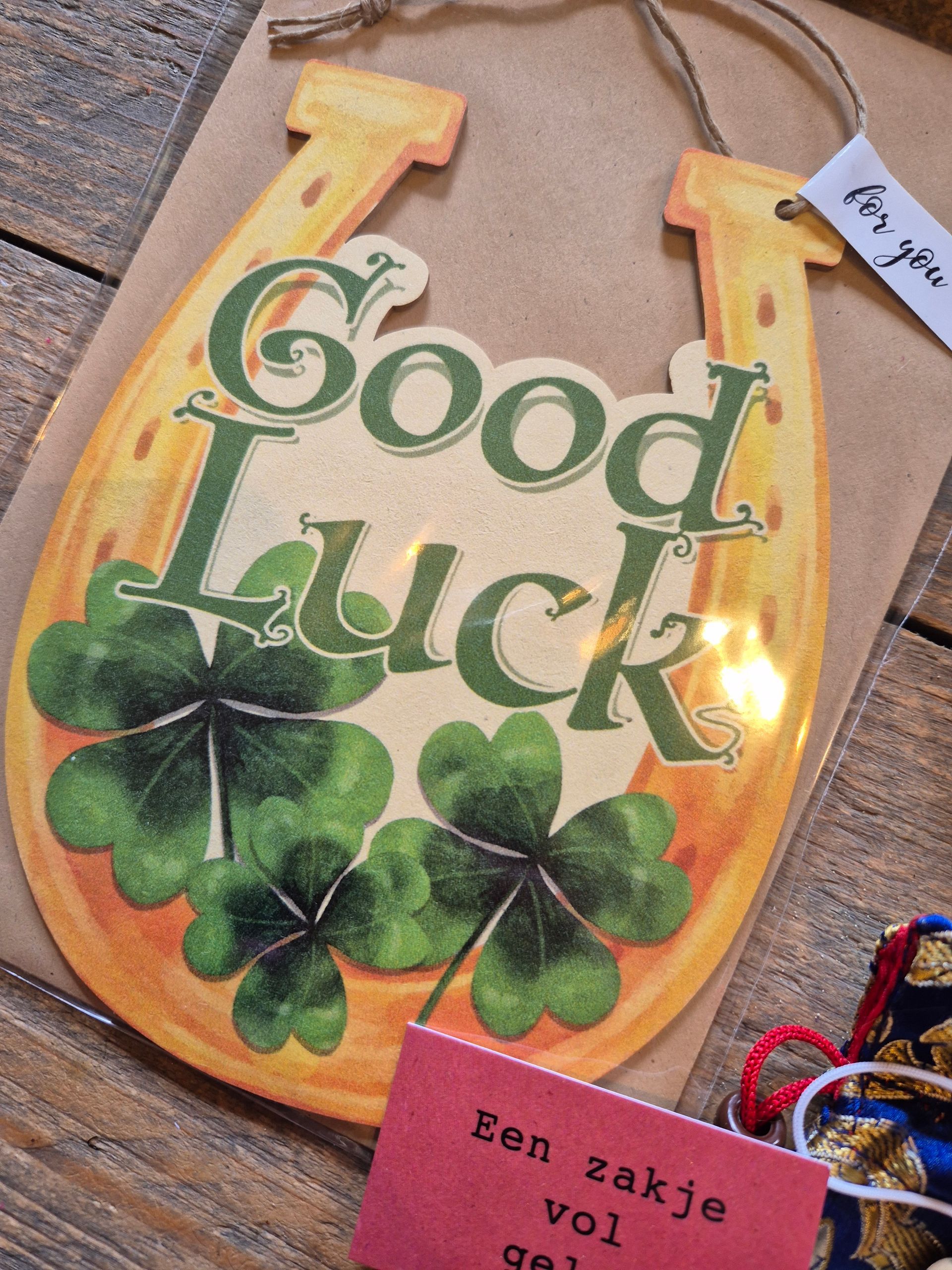 Cadeaus voor St. Patrick's Day: een plaquette met de tekst