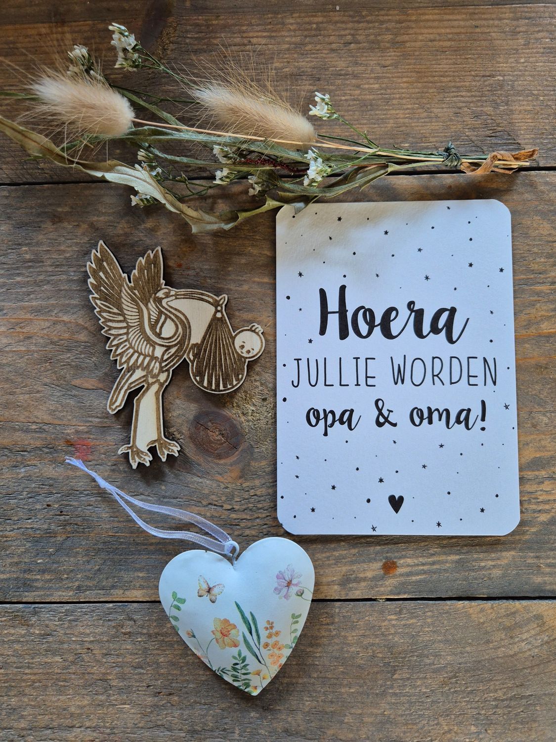 Houten plaquette met de tekst