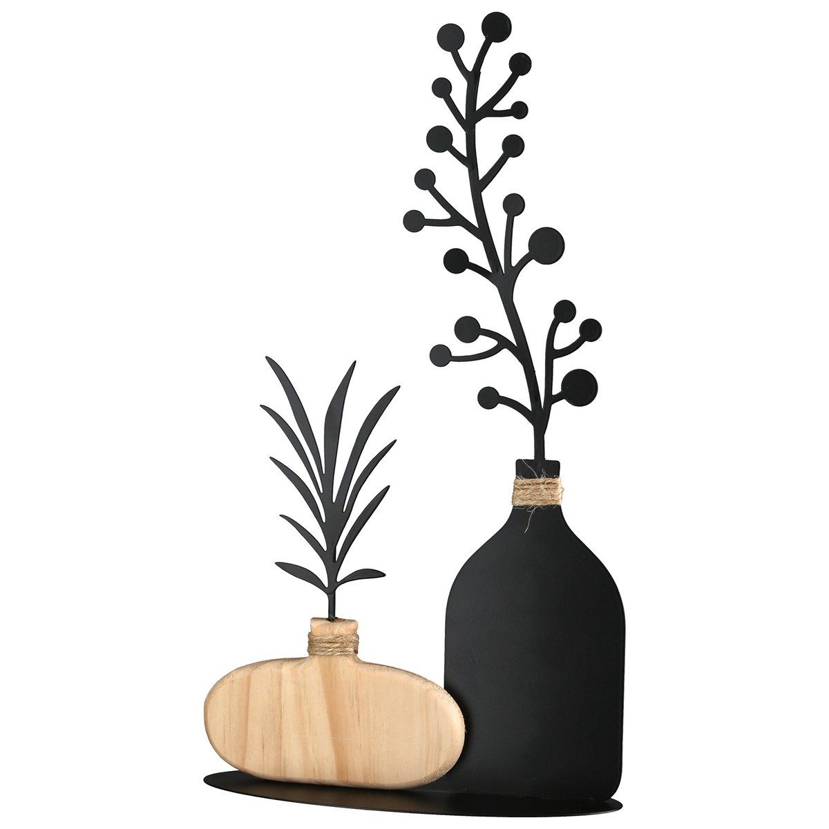 Elegant standreliëf met bloemmotief – stijlvolle blikvanger 31.5 cm