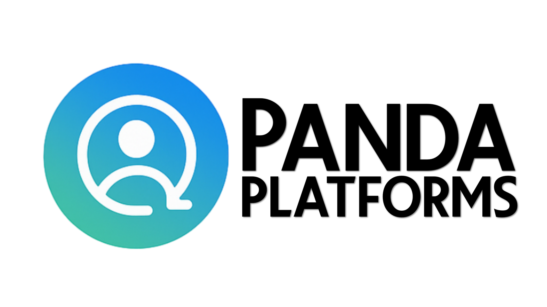 Logo for Panda Platforms: Blue-green circle with person icon, right text 