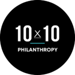 A black circular logo featuring the white text 