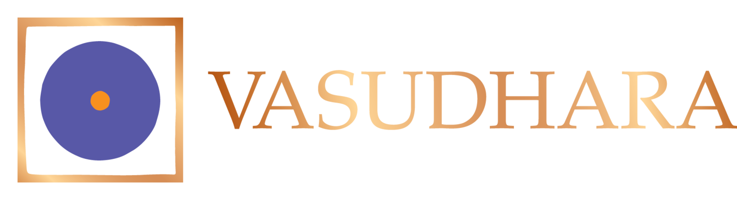 Logo featuring a gold square border, a purple circle inside, a small orange dot in the center, and the text 