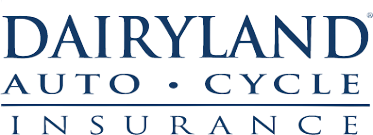 Dairyland Auto-Cycle Insurance logo in blue text on a white background