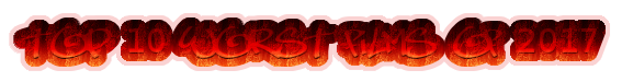 Fiery red text on a white background.