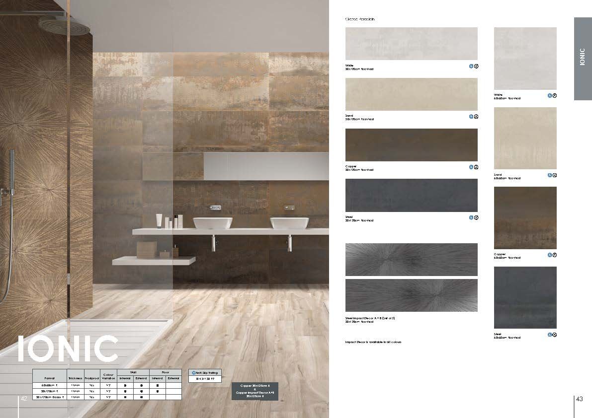 Floor and wall tiles