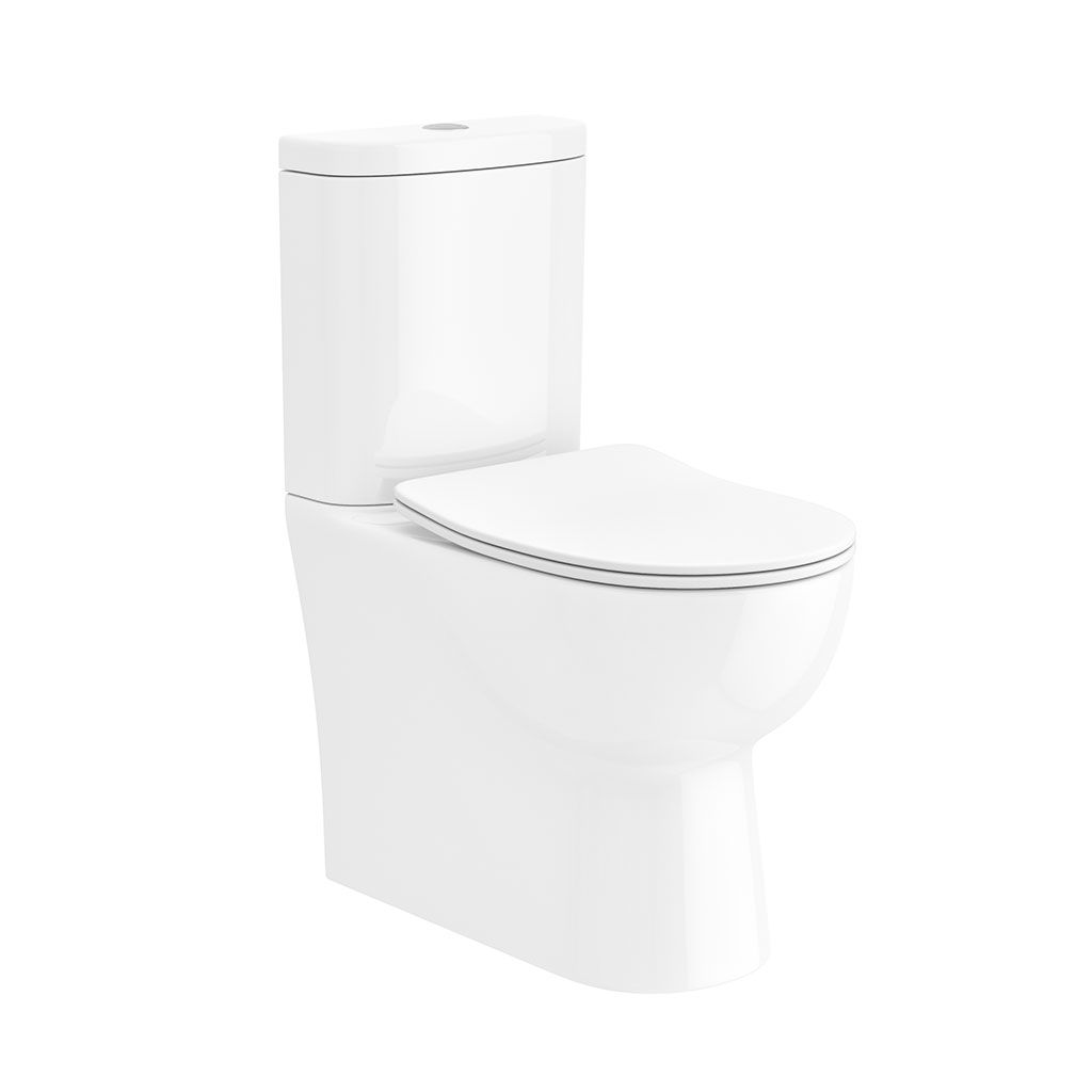 Finley Fully Enclosed Toilet Pan, Cistern & Slim Soft Close Seat