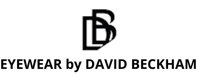 The logo for eyewear by david beckham is black and white.