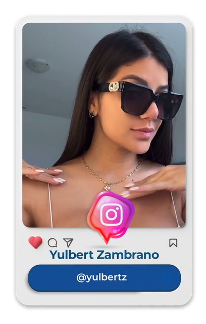 A picture of a woman wearing sunglasses and a necklace
