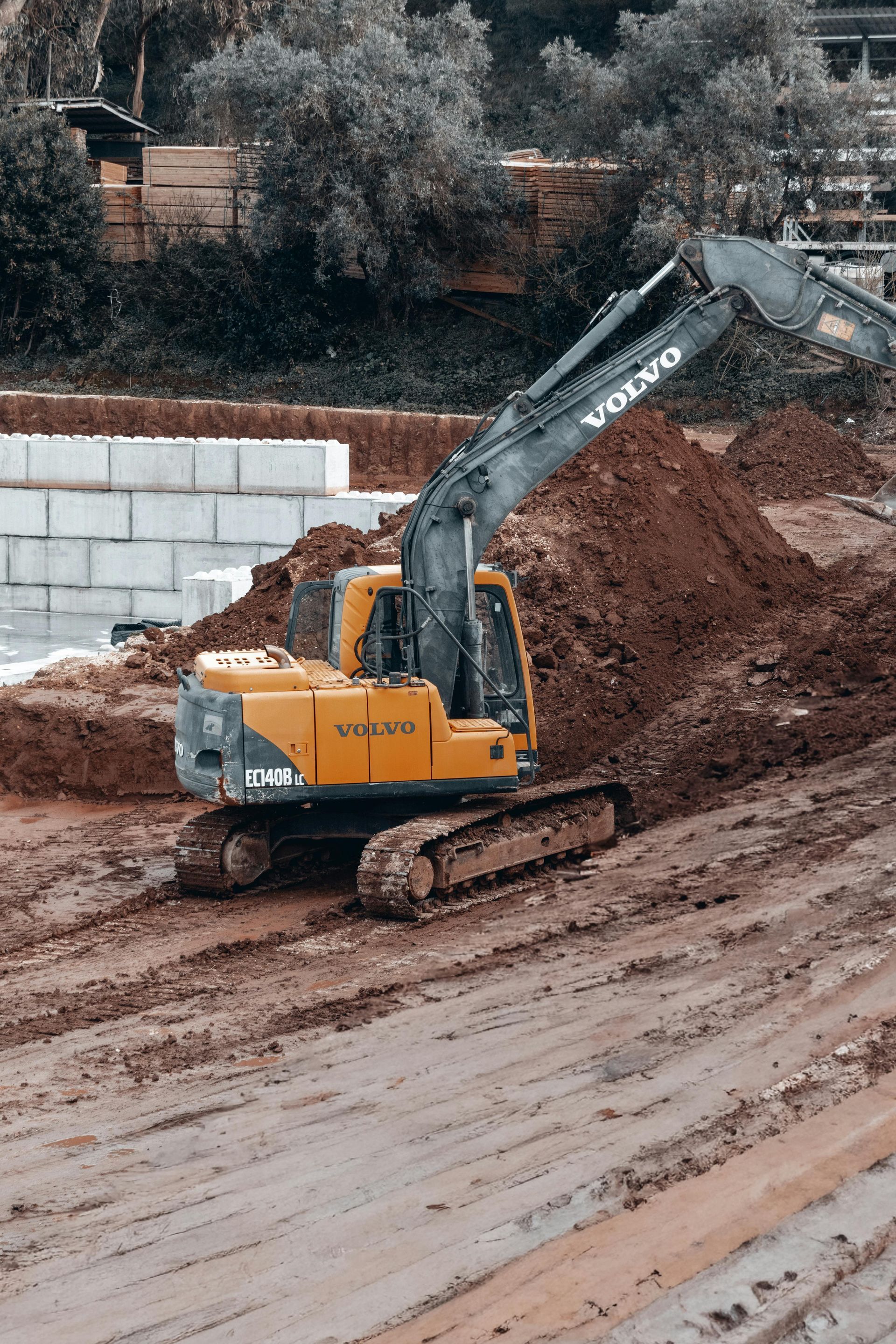 Pelleteuse pour terrassement