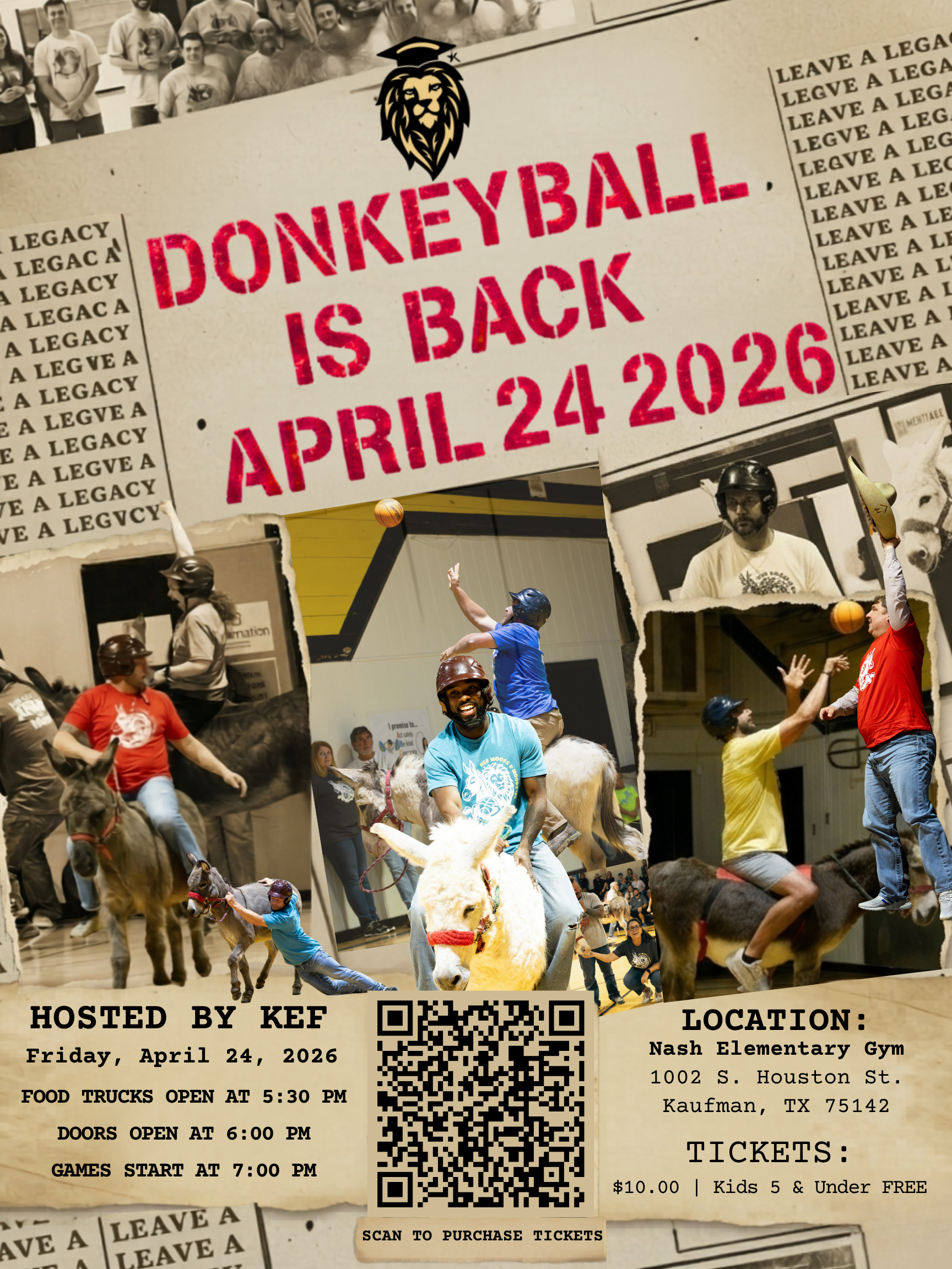 A poster for the kaufman education foundation 's 2025 legacy gala