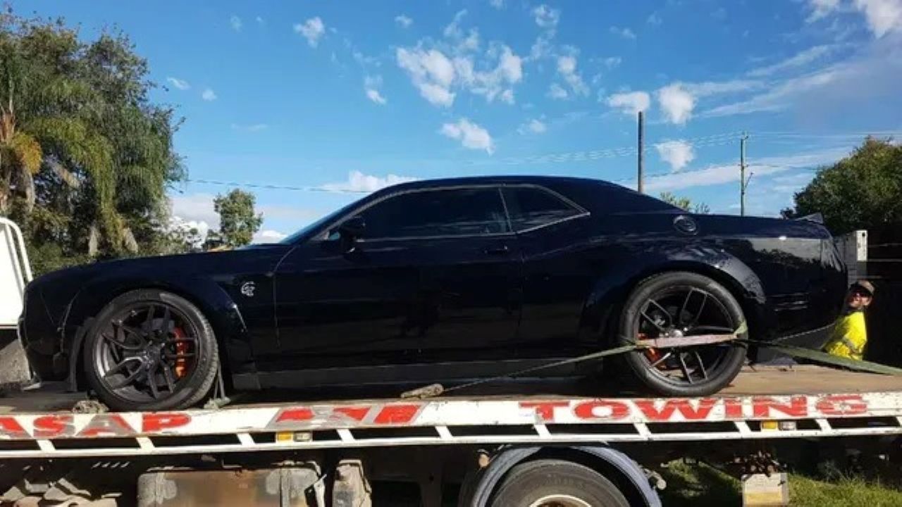 Black Dodge Challenger on a Tow Truck — ASAP Towing Pty Ltd In Gympie, QLD
