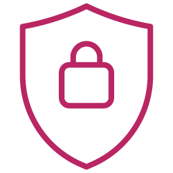 Lock on shield icon