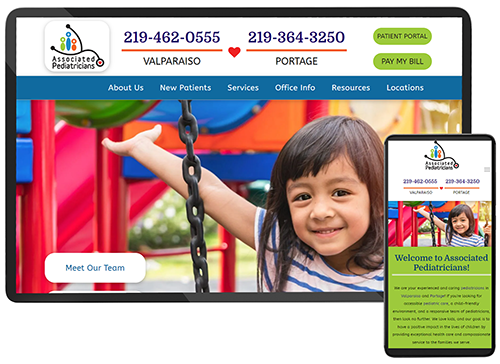 Associated Pediatrics Design Mockup