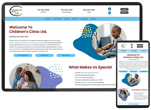 Children's Clinic Ltd Design Mockup