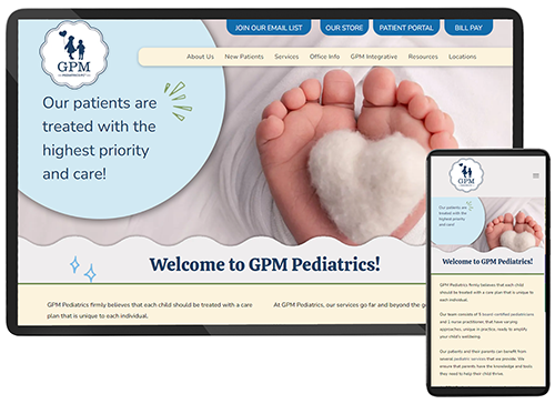 GPM Pediatrics Design Mockup