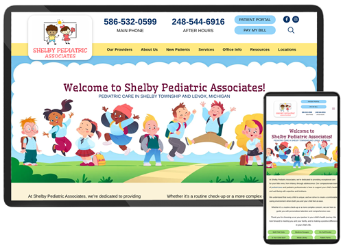 Shelby Pediatrics Design Mockup