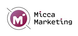Micca Marketing logo with a purple-and-pink circular “M” icon and black text