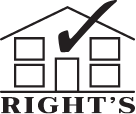 House logo with a check mark and the word “RIGHT’S” underneath