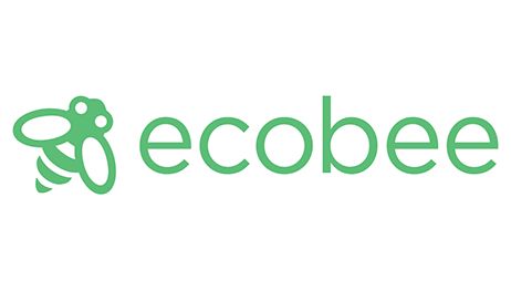 The logo for ecobee is green and has a bee on it.