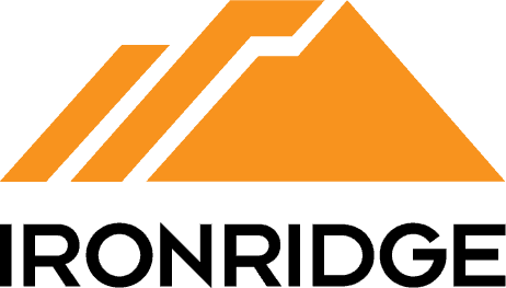 The logo for ironridge is orange and black