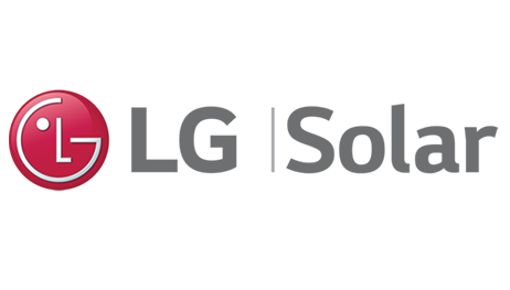 The lg solar logo is on a white background.