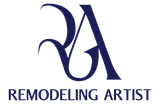 The logo for The Remodeling Artist shows a house and a hammer.