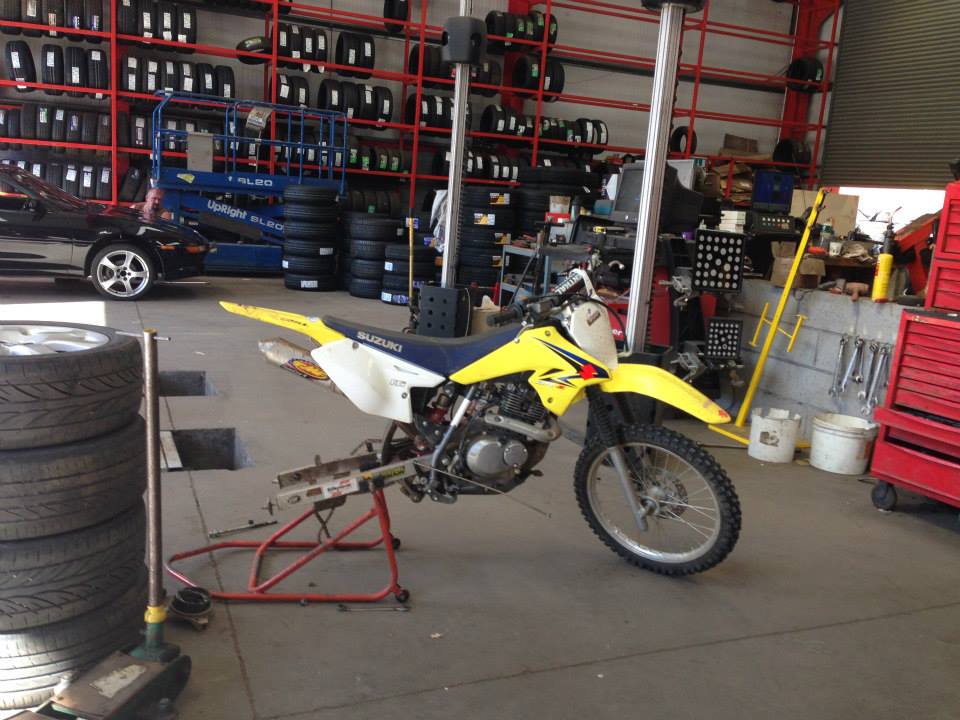 image of bike with wheel off