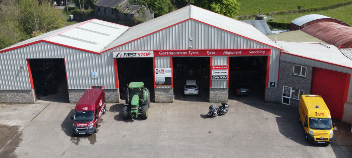 birds eye view photo of gts tyres