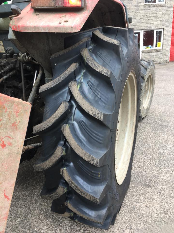 close up image of tractor and tyres