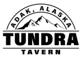 Tundra Tavern Logo for Tundra Tavern in Adak, Alaska, with mountains and tavern text.