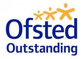 Ofsted logo with blue text 