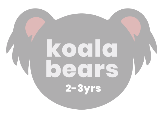 Gray koala face logo with