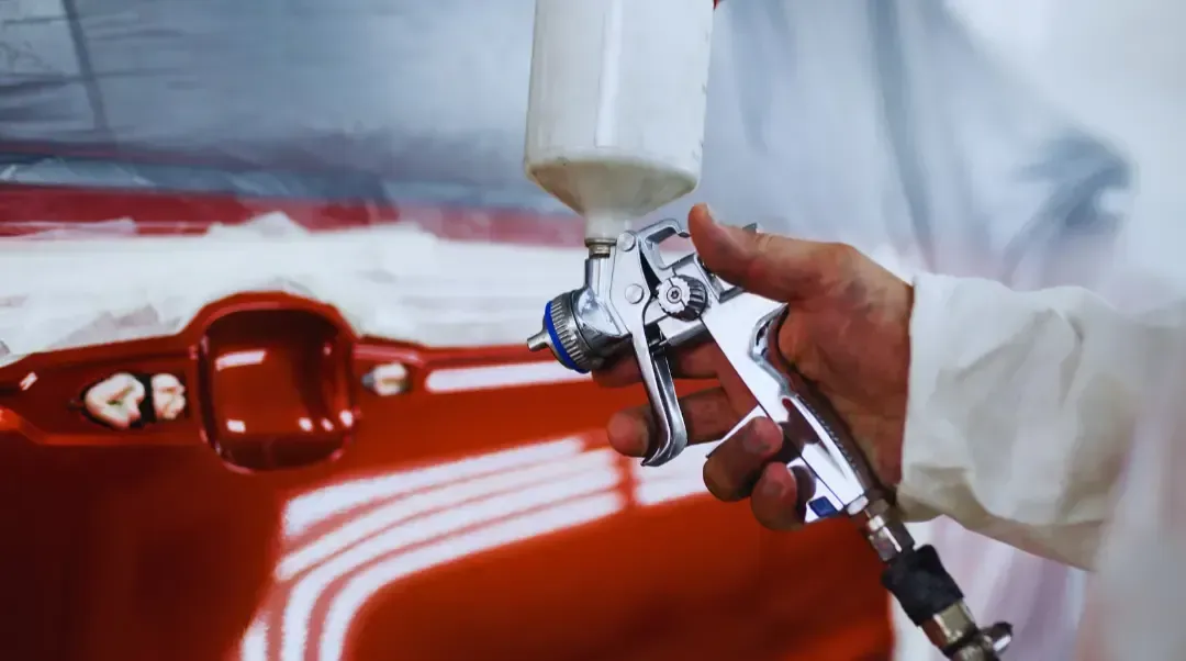 painting the car red