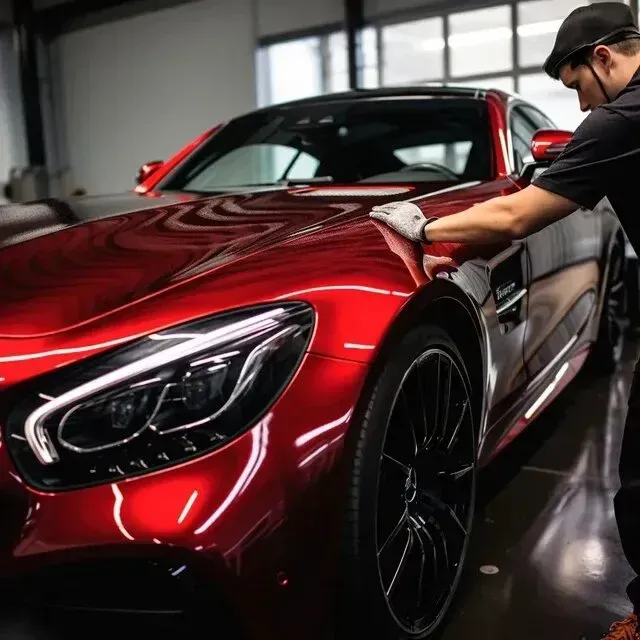 Scratch Removal Mobile-Detailing-Technician doing scratch removal