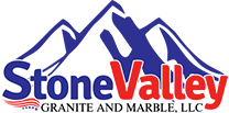 The logo for stone valley granite and marble llc