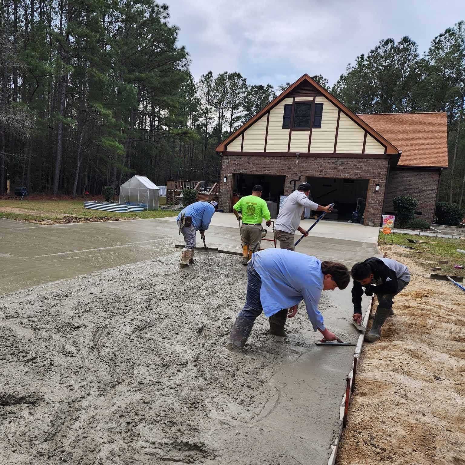 Experts Installing a Concrete Driveway — Kinston, NC — Hugo's Concrete LLC