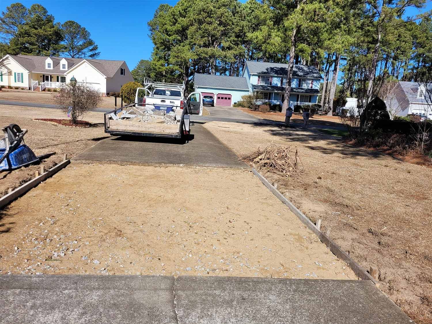 Before Driveway Repair — Kinston, NC — Hugo's Concrete LLC